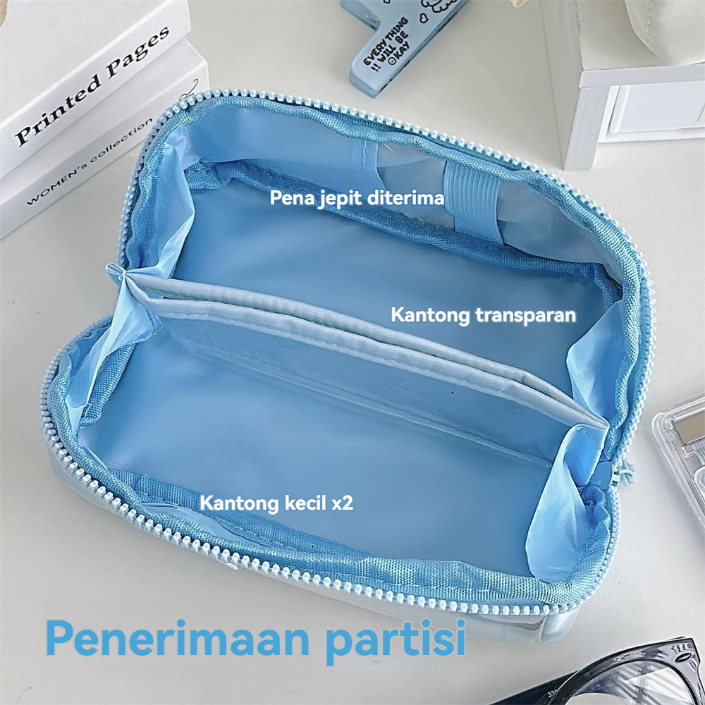 

kualitas tinggi-Korea style big pencil box organizer bag kotak pensil kawaii besar muat banyak pensil case premium tempat pensil kapasitas besar