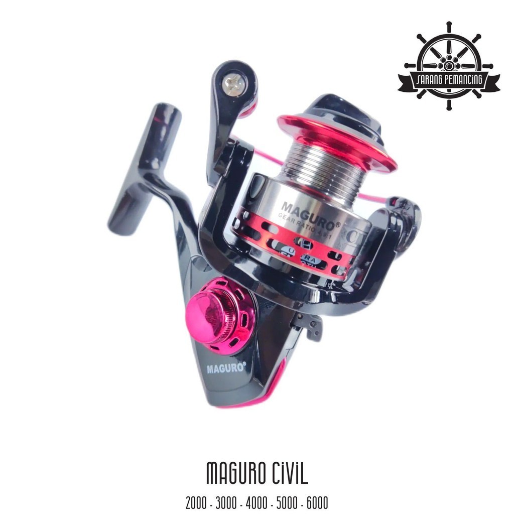 Reel Pancing Spinning Maguro Civil 2000 3000 4000 5000 6000