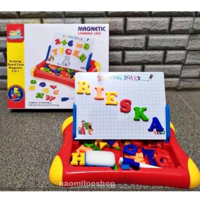 Mainan Edukasi Magnetic Learning Case Papan Tulis Magnet