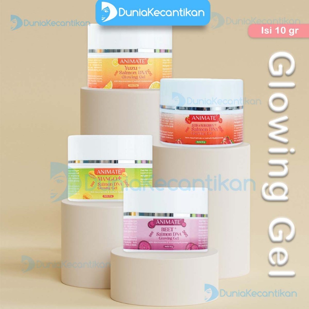 Animate Glowing Gel Moisturizer Salmon DNA + Yuzu Pelembab Wajah Animate Mango + Salmon DNA Moisturi