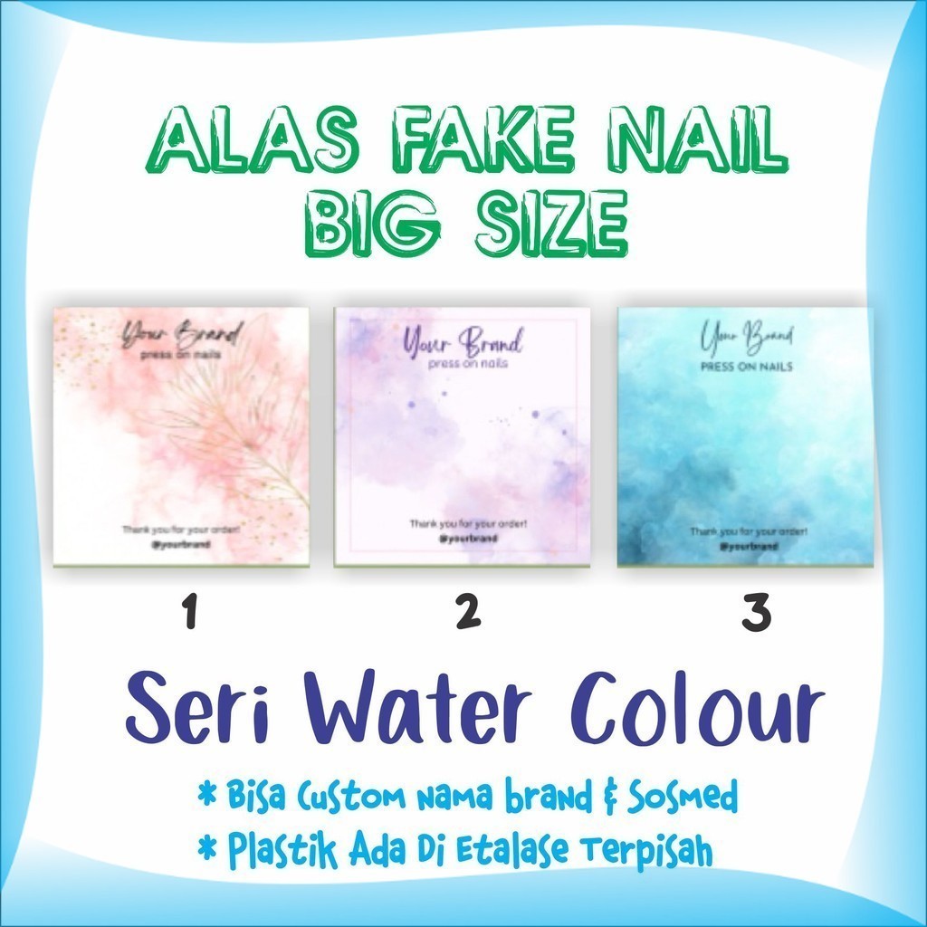 Alas Fake Nail Kuku Palsu Card Packaging Free Custom On Nails Olshop Label Jaya