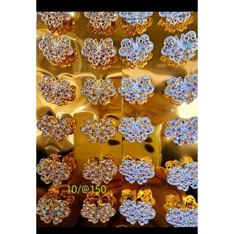 Bros dagu brand LV dior isi 12 pcs pin hijab gold silver broch kerudung premium