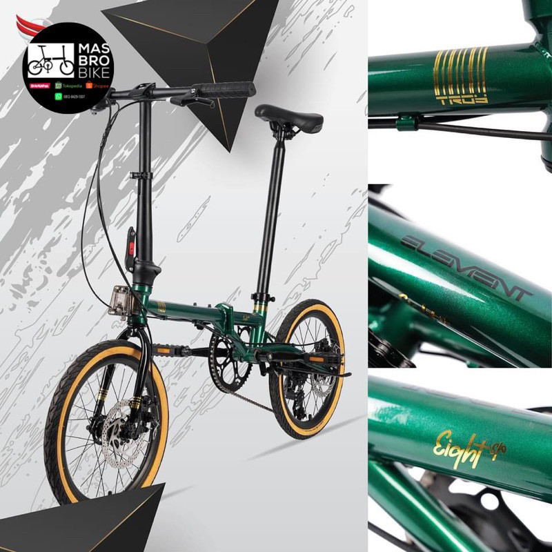 sepeda lipat element troy 8 speed murah meriah