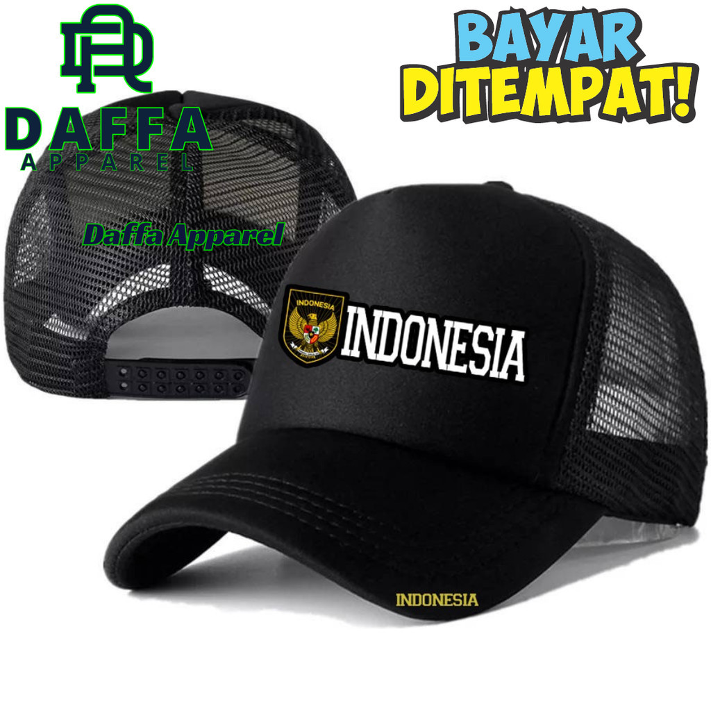 Daffa Apparel Topi Trucker INDONESIA - Topi Distro INDONESIA Logo - Topi GARUDA INDONESIA Premium - 