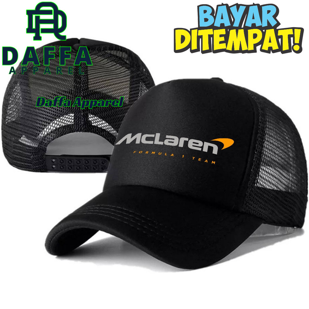 Daffa Apparel Topi Trucker MCLAREN - Topi Distro MCLAREN Logo - Topi MCLAREN Premium - Topi Pria Dew