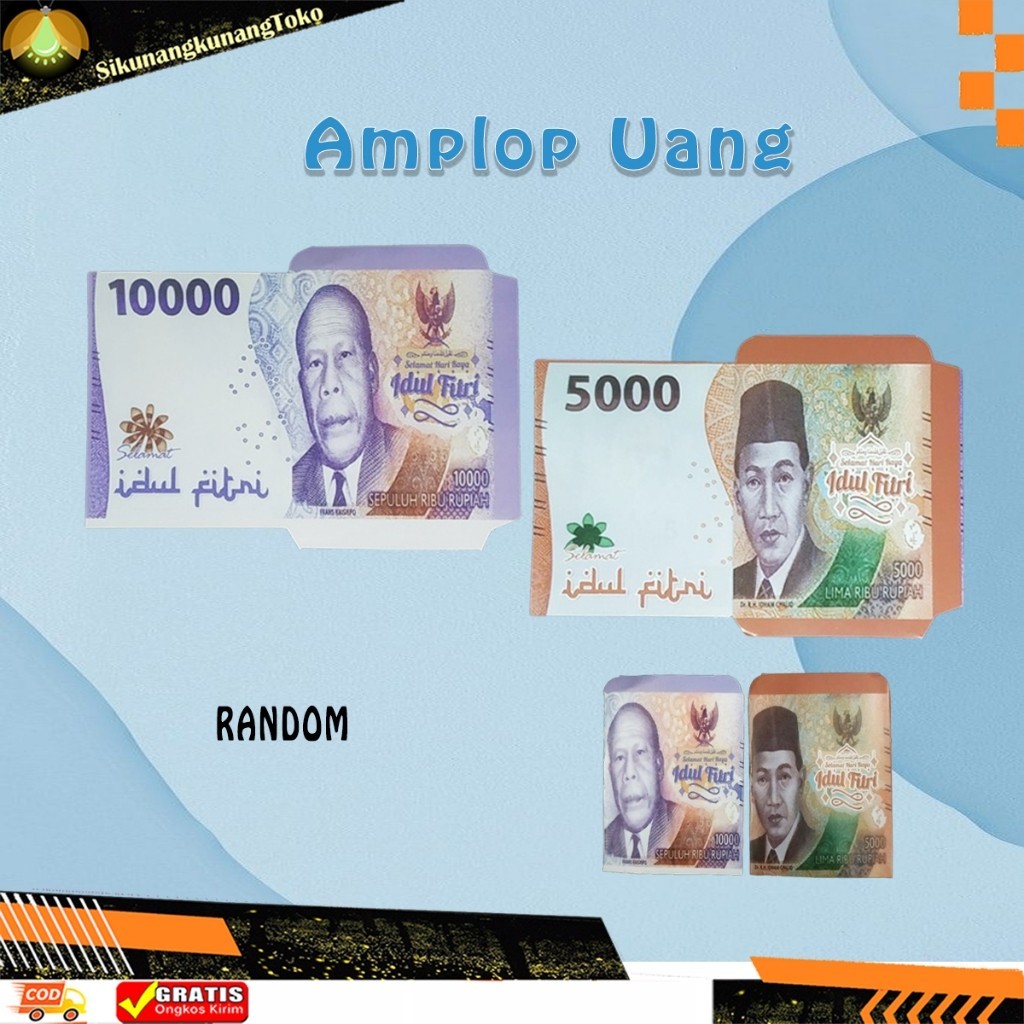 

(SKN) 10Pcs Amplop Angpau Serbaguna Motif Uang Lebaran Idul Fitri Murah