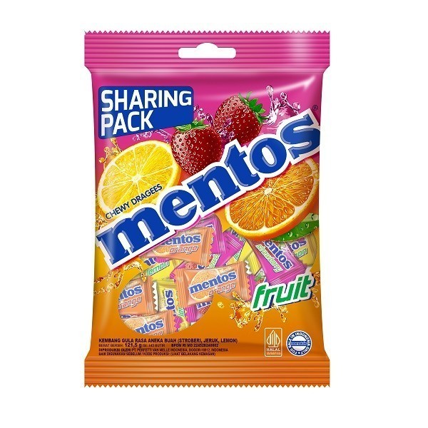 

Permen MENTOS FRUIT BAG 121.5 FE Diskon