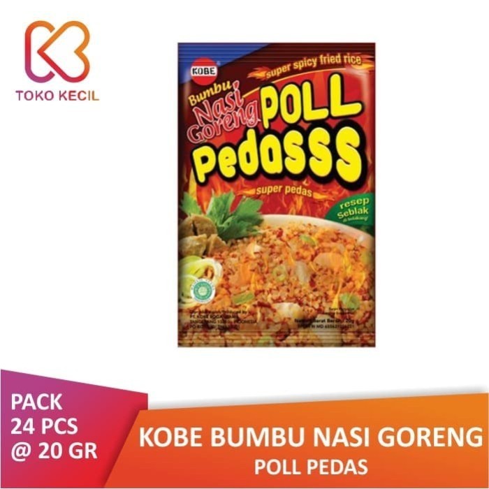 

New- [PACK] Kobe Bumbu Nasi Goreng Poll Pedas (24 x 20 gr) | Naspol Pedas
