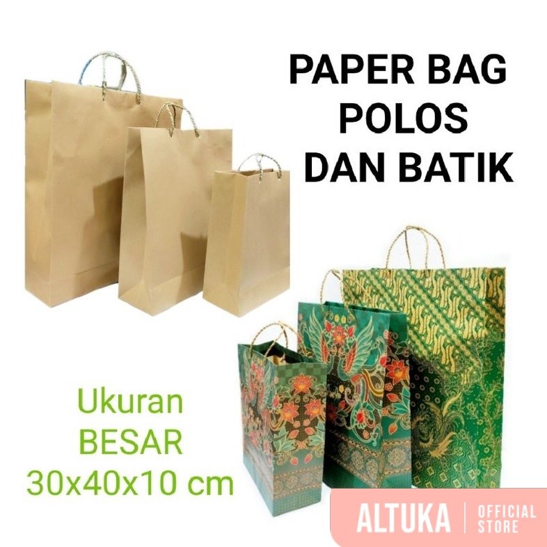 Paper Bag Goody Bag Batik dan Polos BESAR
