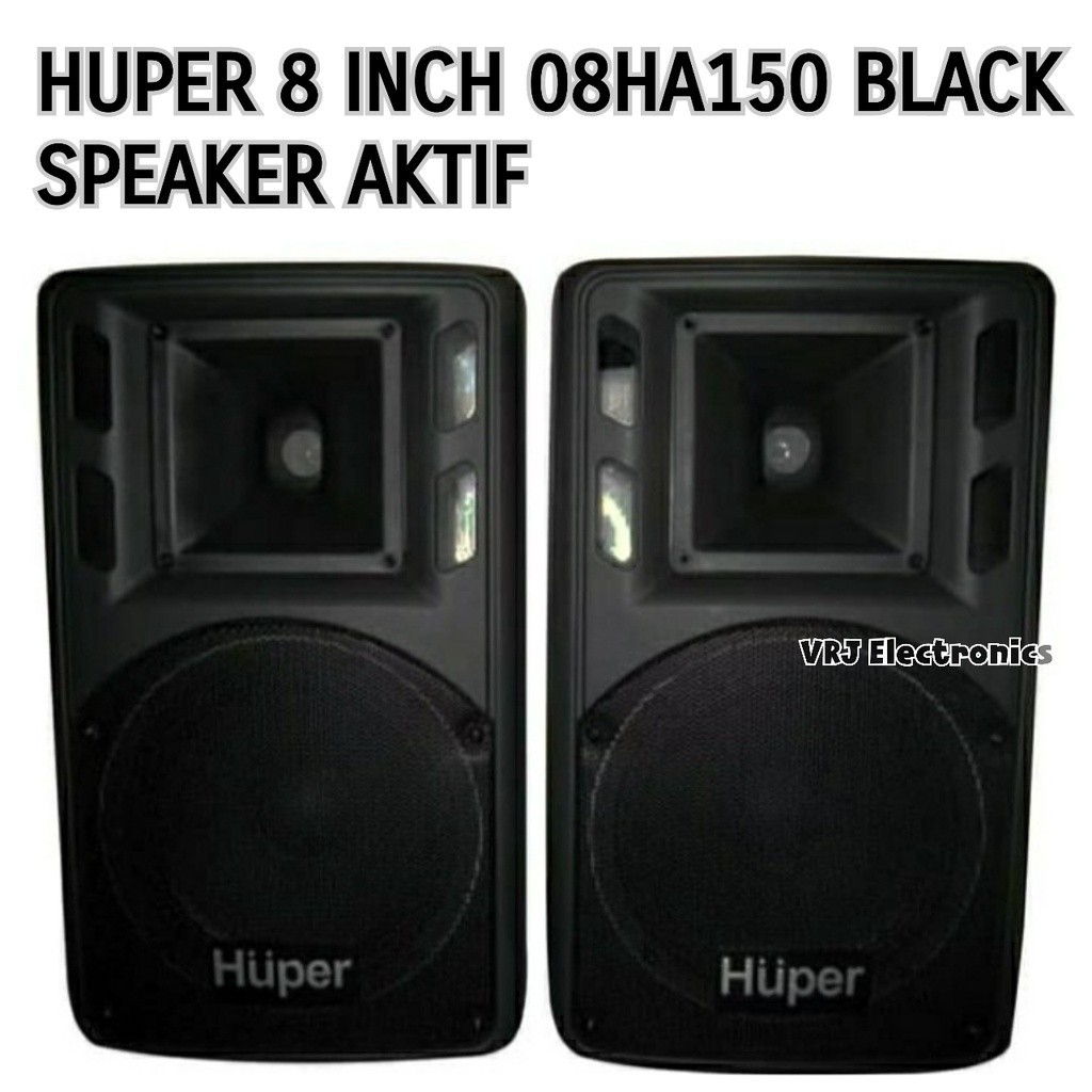 SPEAKER AKTIF HUPER 8 INCH 08HA150 BLACK (SEPASANG)