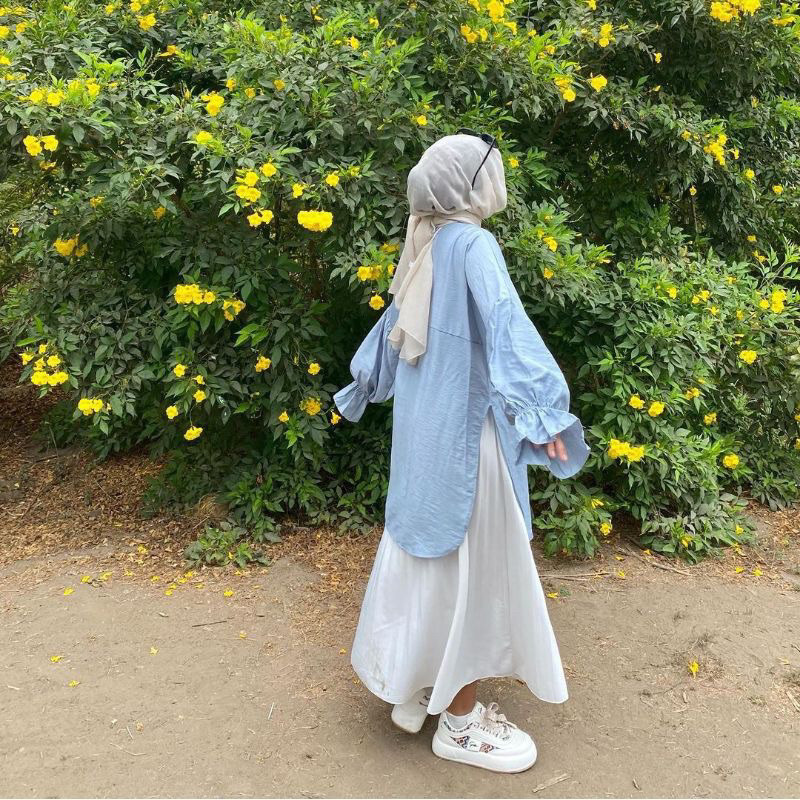 [NEW]  ZR SLIT TUNIK - Aqila Slit Tunik Belah Samping Long Jumbo Wanita Terbaru