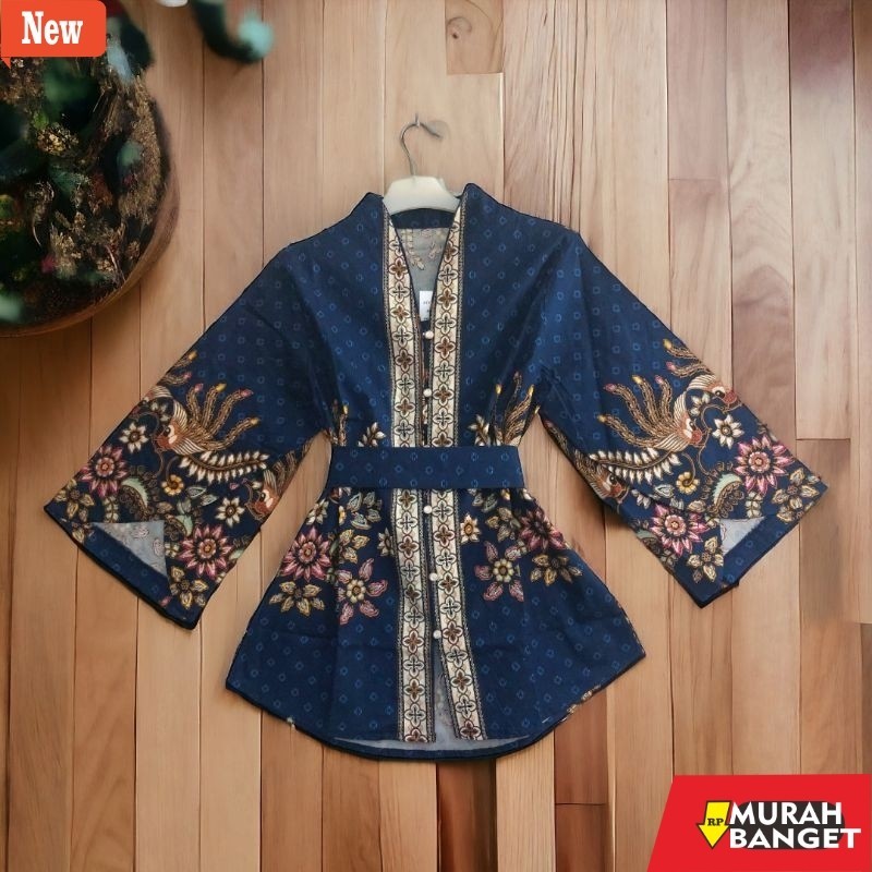 Blouse Wanita Kekinian Atasan Batik/ Blouse Batik Wanita Mewah Lengan Tulip Terompet
