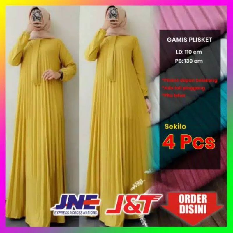 Gamis Plisket Dewasa Gamis Plisket Jumbo Gamis Plisket Busui//BAJU WANITA MODEL BARU / MURAH PROMO