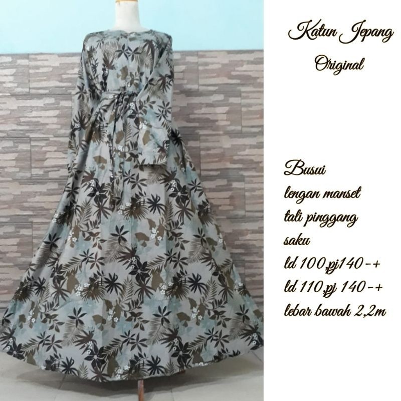 gamis syari katun jepang ori//BAJU WANITA MODEL BARU / MURAH PROMO