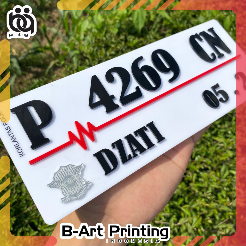 HMJ Project Plat Nomor Timbul Akrilik Motor Baut Tanam / Plat Nomor Motor Variasi  Murah Original / 
