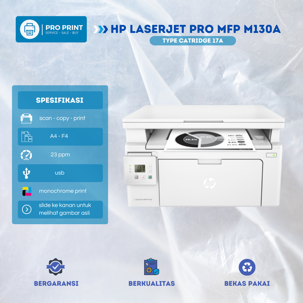 Printer Hitam putih Hp Laserjet Pro M130a - kertas a4 f4 Printer mini foto copy
