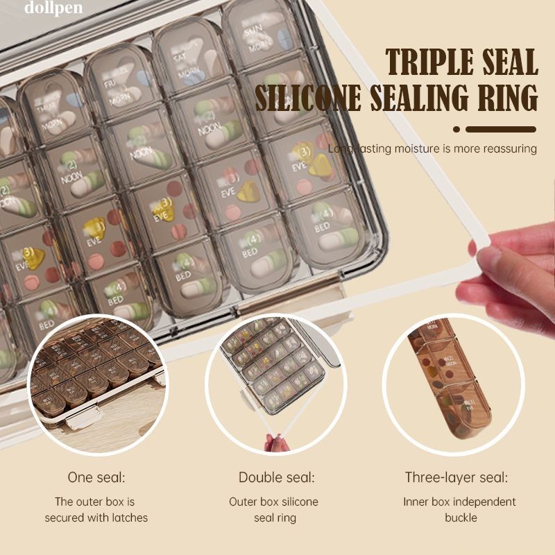 Kotak Obat Tersegel Kotak Subkemas Obat Tahan Lembab Kotak Obat Kapasitas Besar /dollpen