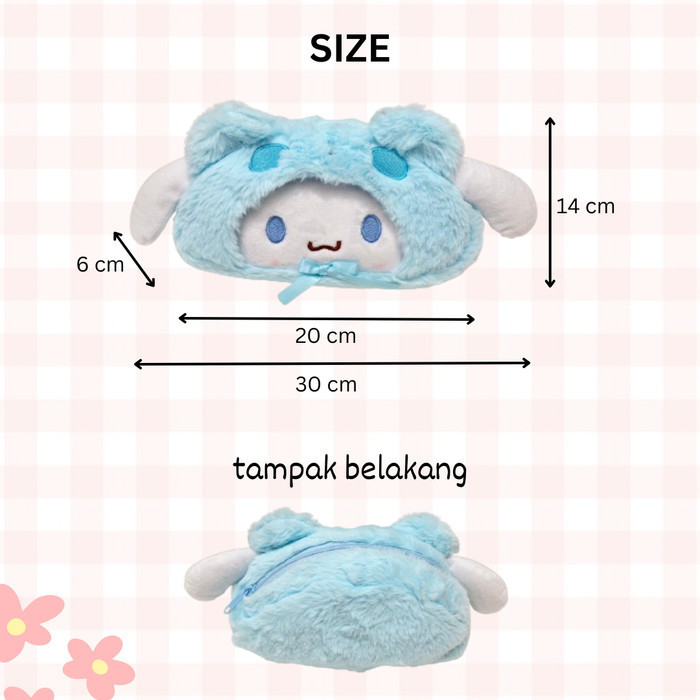 

✨LARIS✨ -Fur pen case sanrio tempat pensil bulu melody kuromi cinnamoroll - cinnamoroll