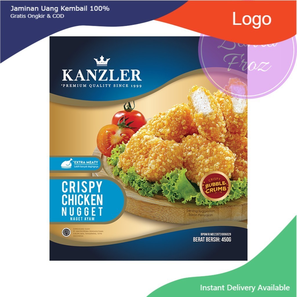 

KANZLER CRISPY CHICKEN NUGGET 450GR