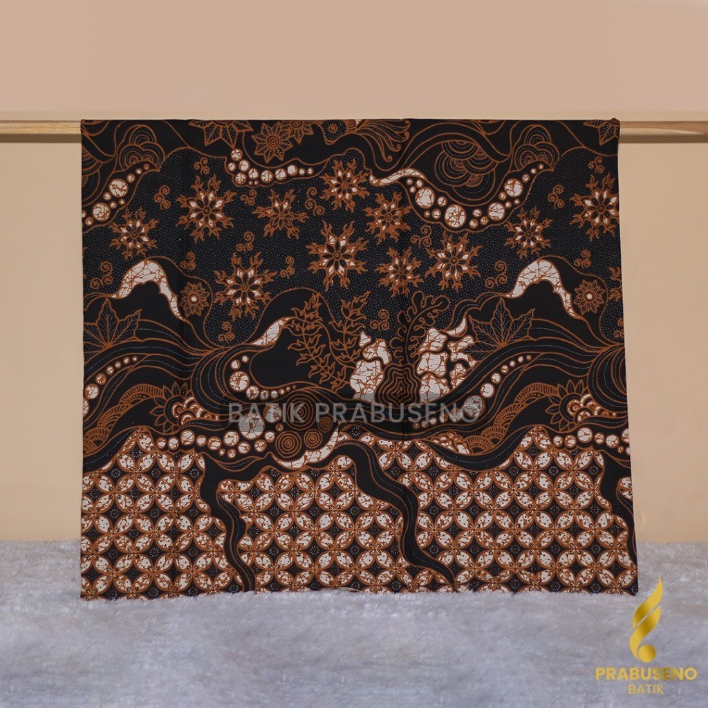 AJISAKA PRABUSENO Kain Bahan Batik Solo Katun Premium Modern Warna Meteran Print Printing Motif Eleg