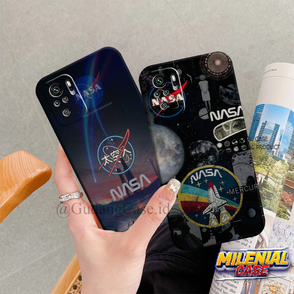 Milenial Case Case Xiaomi Poco M5s Redmi Note 10 Note 10s 4G 2023 Motif Nasa Silikon Lentur