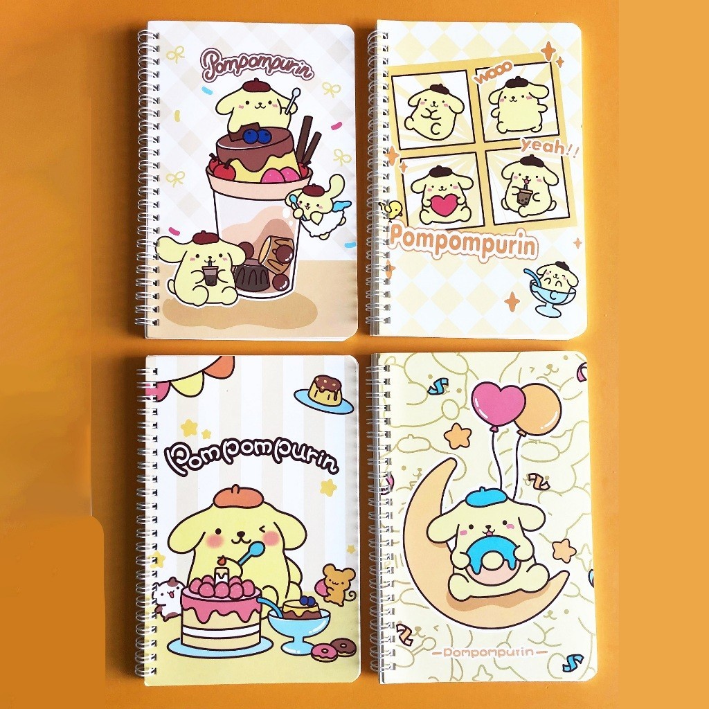 

[Gongjin] Buku Tulis A5 Bergaris Anak Sekolah SD SMP SMA Karakter Sanrio Pom Purin Lucu