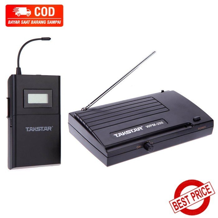 Takstar UHF Wireless WPM-200 Sistem Monitor Suara Transmitter Receiver