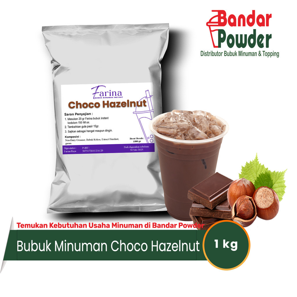 

Bubuk Minuman Choco Hazelnut 1kg - Serbuk Minuman Farina
