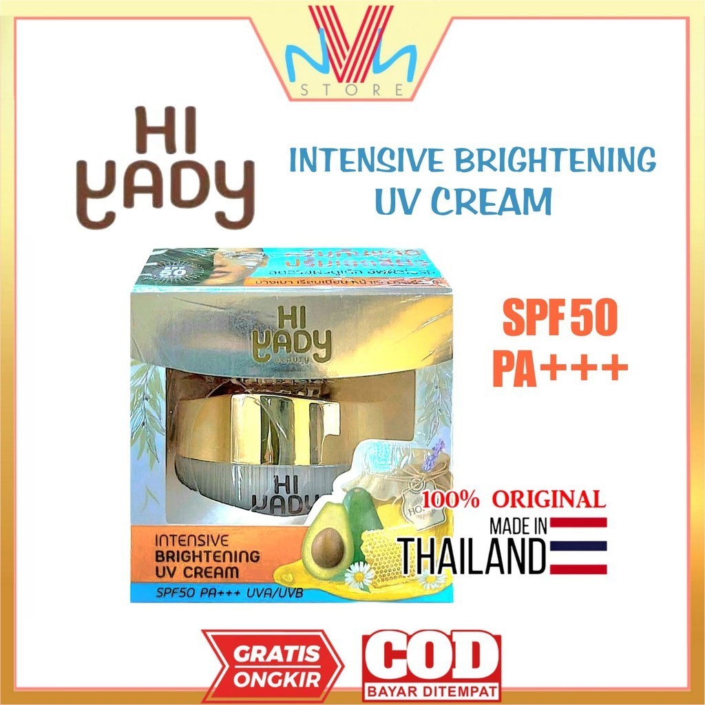 HI YADY INTENSIVE BRIGHTENING UV CREAM SPF50 15g - KRIM SIANG WAJAH ORIGINAL THAILAND