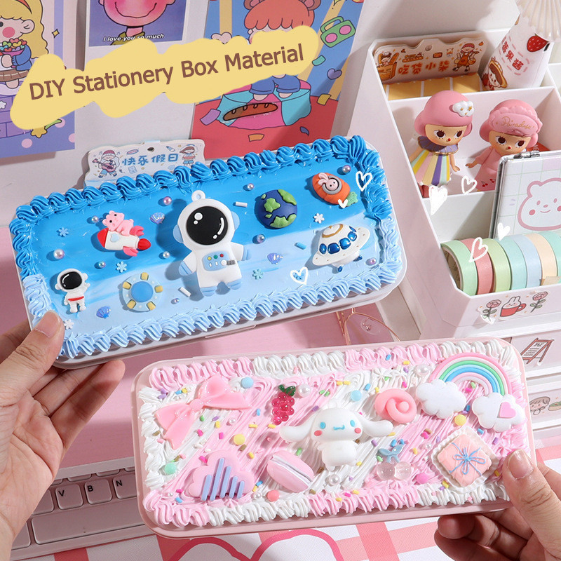 

【DIY】✨ Pencilcase / Kit Kotak Pensil DIY / DIY Deco Cream Kit / DIY Kotak Pensil / Kotak Pensil DIY Deco Cream Kit / Tempat Pensil Menghias