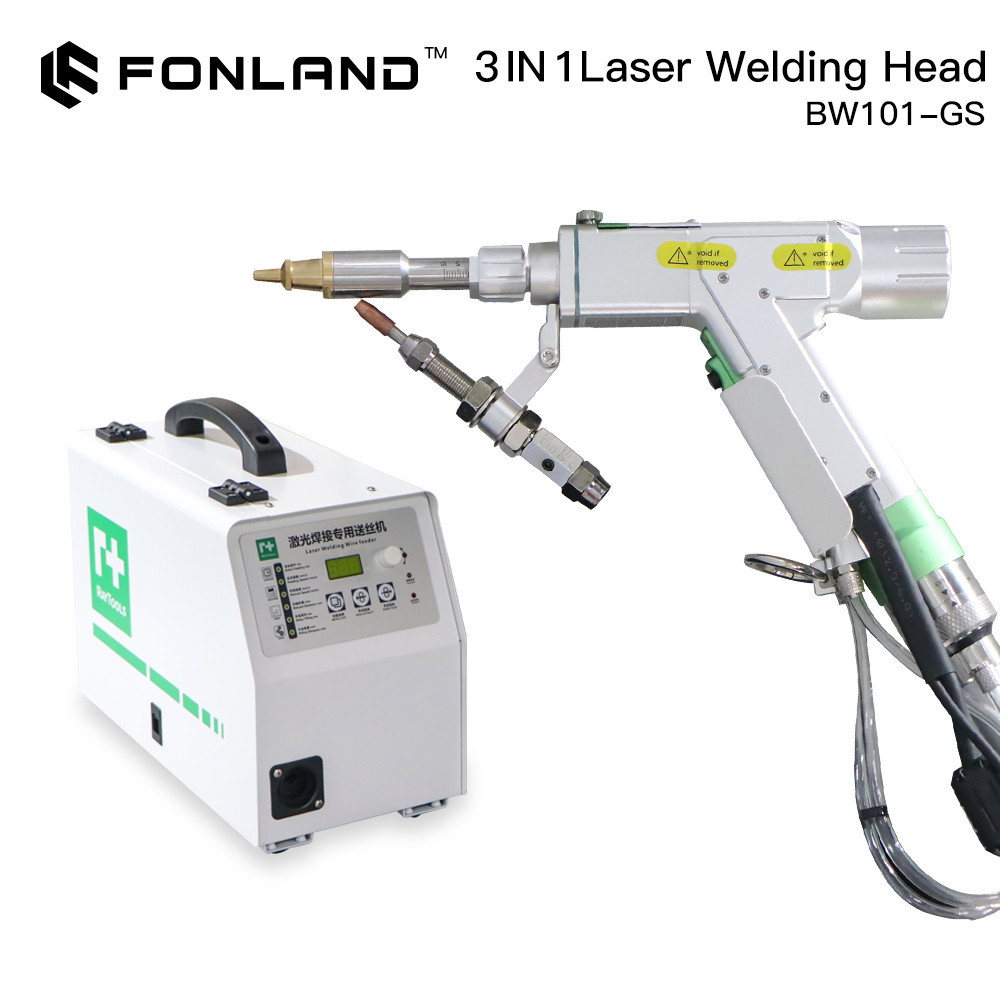 Kepala las Laser BW101-GS RayTools 1064nm dengan Set sistem las Laser pengumpan kawat untuk mesin pe