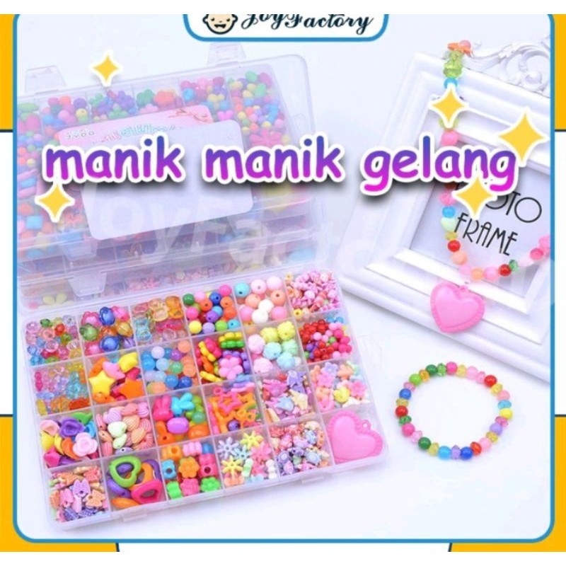 Queen Manik - Discon Manik Manik Gelang Mainan Anak-anak Meronce DIY Jewelry Kit Gelang / Kalung Ker