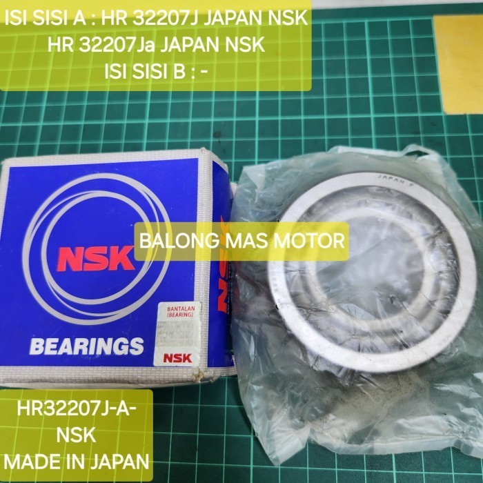 BEARING MOBIL LAKER HR32207J-A- NSK MADE IN JAPAN ( HR 32207J JAPAN NSK HR 32207Ja JAPAN NSK ) 1PC F