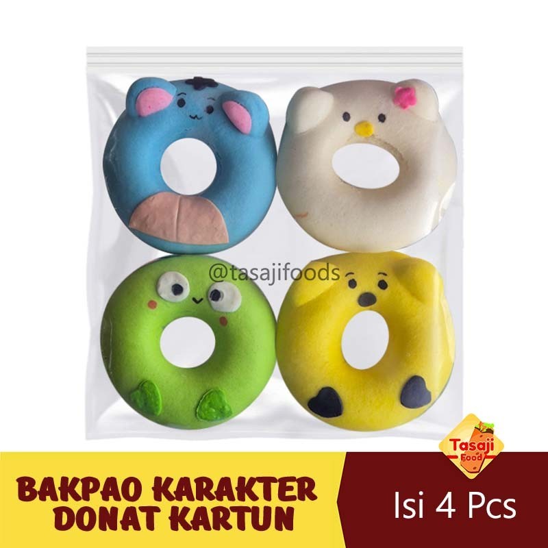 

Bakpao Karakter PaoKawan Donat Kartun Isi 4 Pcs