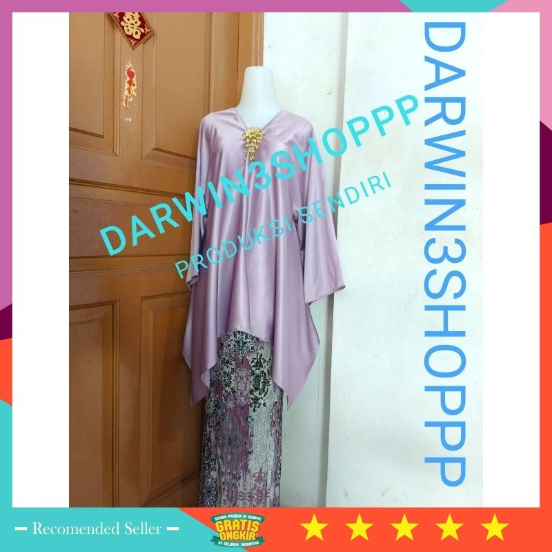 KEbaya Kartinian Murah Modern Elegan Keren Kekinian / TERLARIS KEBAYA ONE SET POLOS TUNIK SATIN/ TER