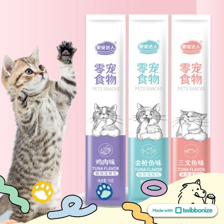 Cemilan Kucing | Snack Kucing | Cat Strip | Snack Kucing Creamy | Creamy Treats | Wet Cat Food