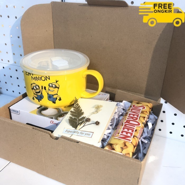 

✨LARIS✨ -HAMPERS MINION MUG BOWL SET KERAMIK MANGKOK VALENTINE ULTAH LEBARAN - HAMPERS C