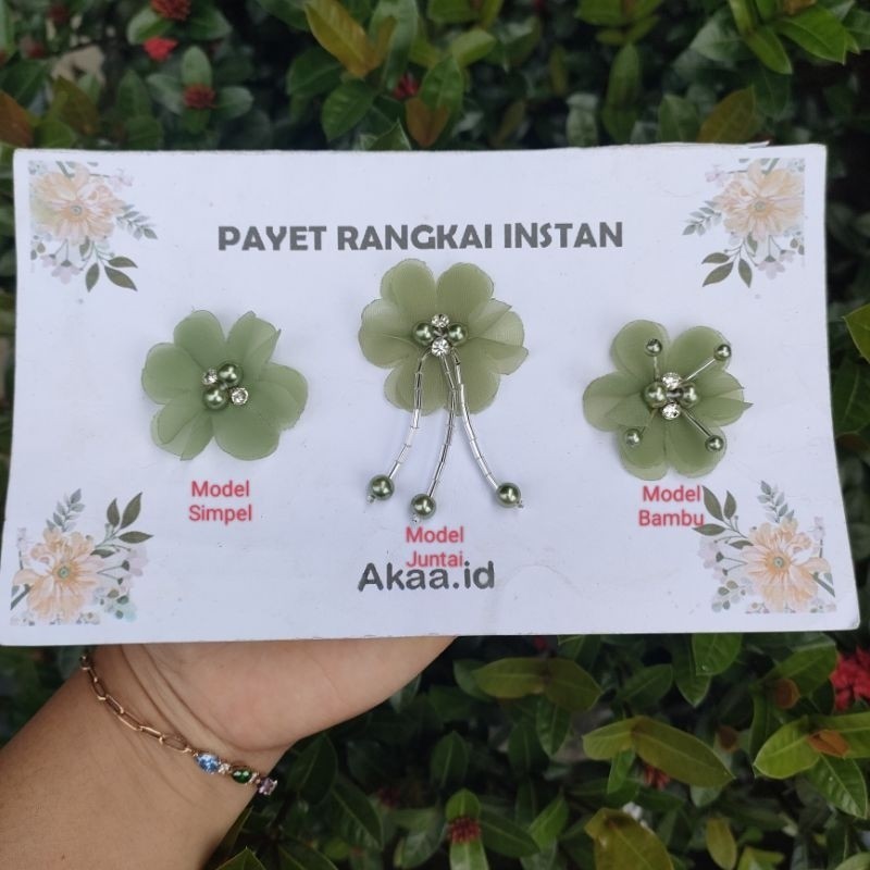 Payet bunga organza