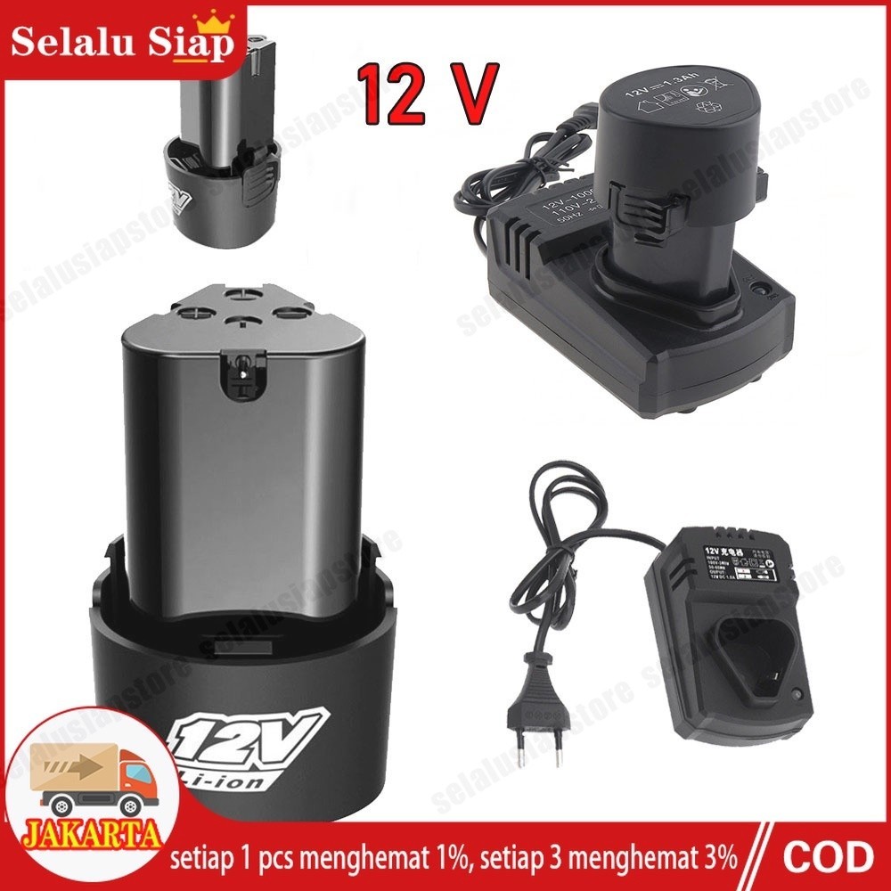 charger bor cordless 12v tool 15v volt charger bor 12 volt batrai 12v bagus/Baterai Bor Litium