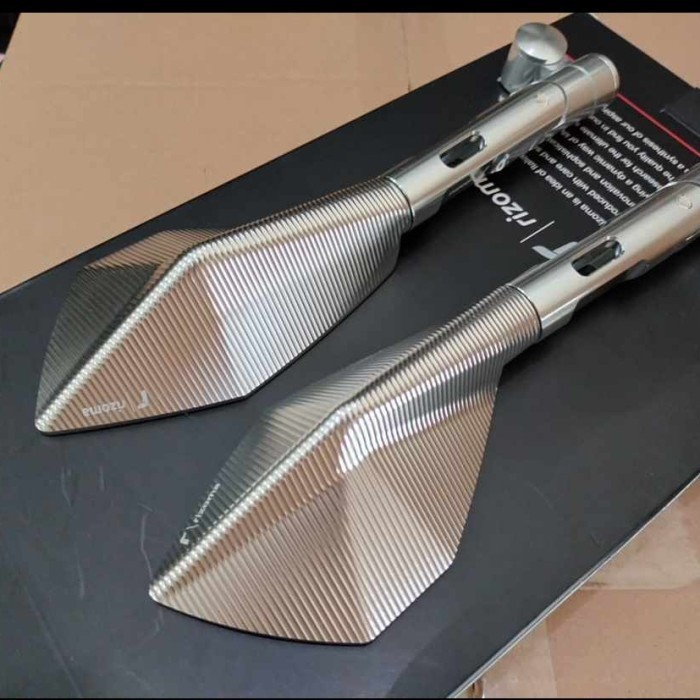 ORIGINAL Spion Tomok Rizoma Original Full Cnc Universal Ninja Z250 Piaggio Pcx - silver