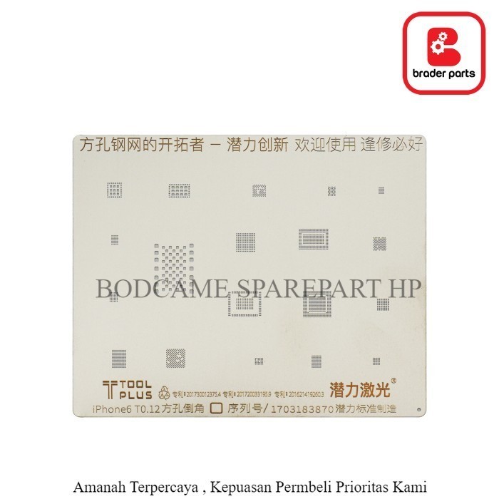 PLAT BGA STENCIL SET IC IPHONE 6G / 6P QIANLI