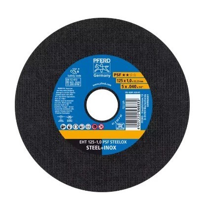 PFERD Batu Potong 5" x 1.0 x 22 mm Cutting Wheel EHT125-1.0PSF PFERD