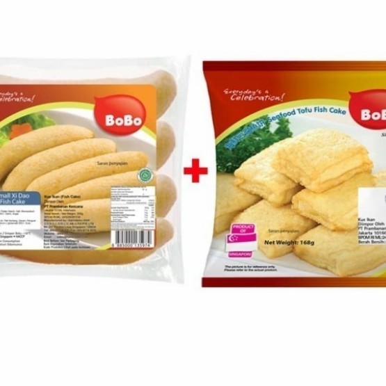 

promo twin pack bobo small xi Dao fish cake + seafood tofu cake