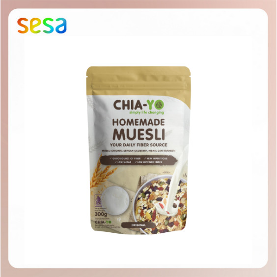 

CHIA-YO Homemade Muesli Original 300gr - Makanan Sarapan