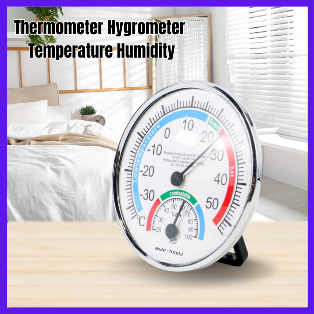 inovasi_tani-Anymetre Analog Thermometer Hygrometer Temperature Humidity - TH101B - White Meteran Ke