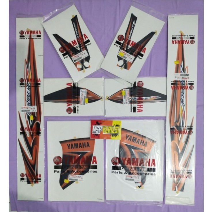 Striping Motor  Yamaha Jupiter Z 2006  Hitam Orange Original Ori asli