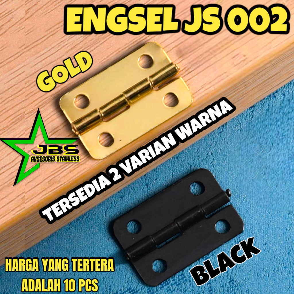[10 PCS] ENGSEL KUPU KOTAK (JS002) 2,2x1,8CM - KUPU KECIL UNTUK FURNITURE DAN DEKORASI ENGSEL