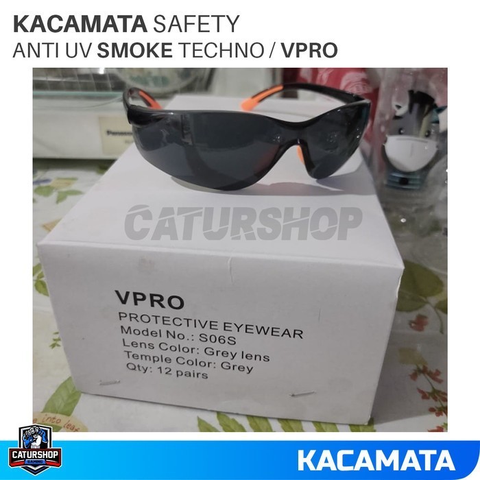Kacamata Safety VPRO Hitam Protective Eyewear Anti UV