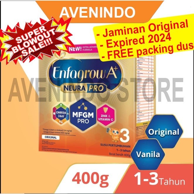 JK56TR Enfagrow 3 vanila 400 gr Enfagrow A+ 3 400 gram Enfagrow 4 plain 400gr enfagrow original madu