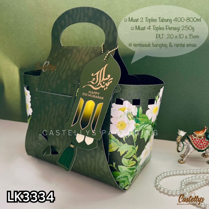 

Kotak Kue Lebaran LK3344 Idul Fitri Toples Nastar Cookies Hampers